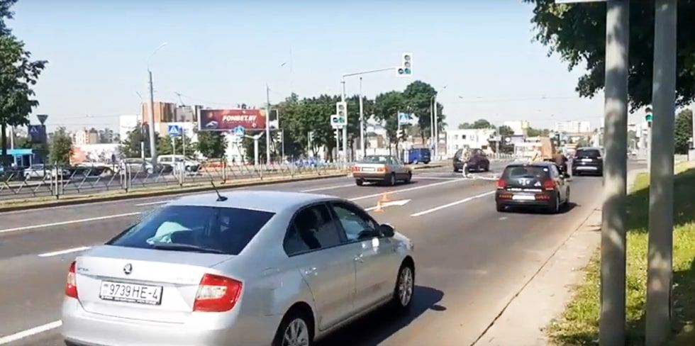 На въезде в Гродно с трассы М6 изменилась организация дорожного движения