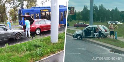 Утро началось не с кофе: 2 аварии в Гродно