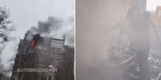 В Гродно горело общежитие на Богуцкого. Работники МЧС спасли 7 человек