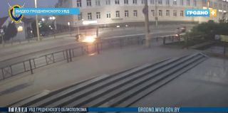 Эксклюзивные кадры ДТП на ул. Мостовой в Гродно, где погиб мотоциклист