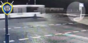 Опубликовано видео наезда автобусом на пешехода в Гродно