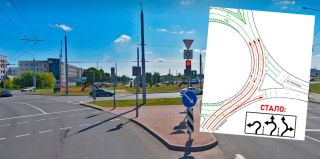 На кольце Космонавтов в Гродно меняют организацию движения. Схема