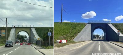 Превью фото к статье Улица Подольная открыта. Капитальный ремонт путепровода не заметить невозможно. Фото...