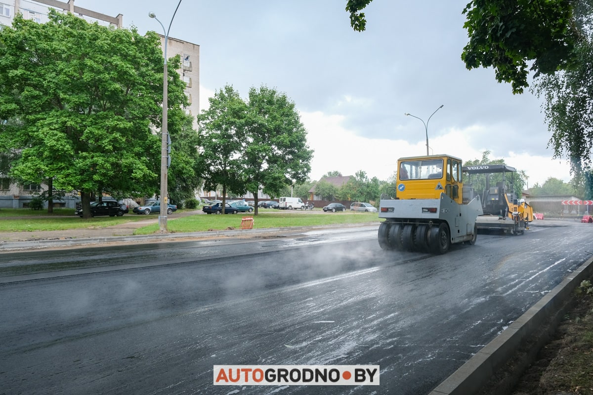 Проспект Строителей Гродно 2023 ремонт замена асфальта