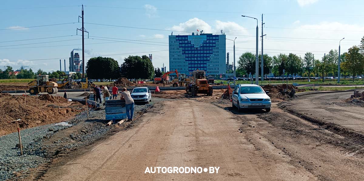 Перекресток Карского возле АЗОТа в Гродно