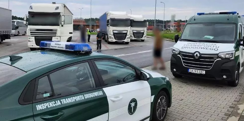 В Польше экипаж белорусов попался транспортникам при "фокусах" с тахографом