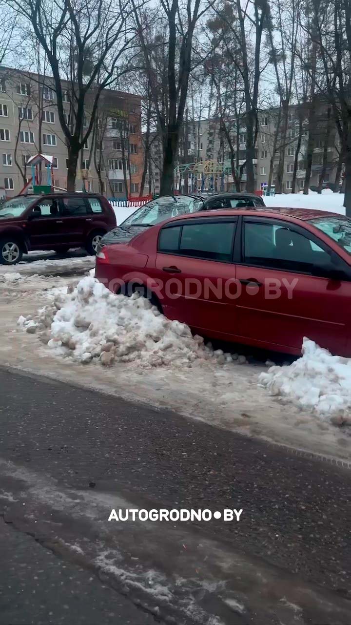 в Гродно мужчина засыпал машину соседа снегом и сам в этом признался. Пришлось вызывать милицию