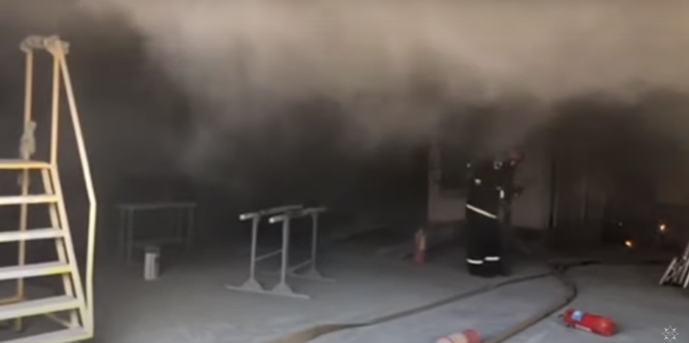 В покрасочной камере на предприятии в Лиде произошло загорание