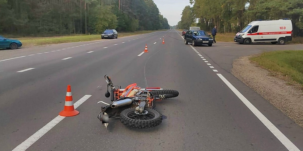 ДТП с участием мотоциклиста под Гродно