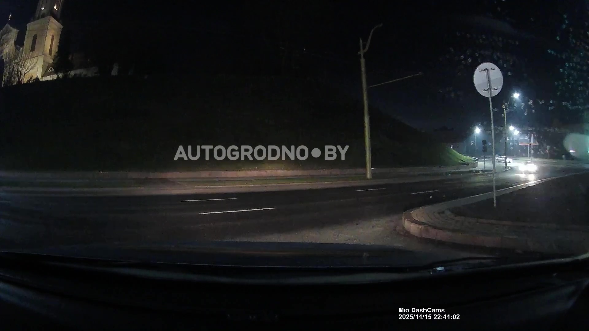 Занос на улице Мостовой в Гродно