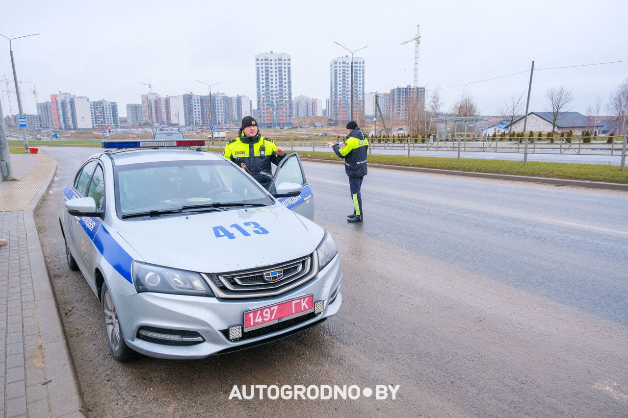 Рейд ГАИ Гродно - на летних или зимних шинах ездят водители Беларуси