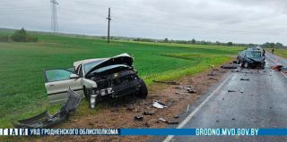Трагическое ДТП под Ивье: Citroen выехал на встречную полосу и столкнулся с Volvo