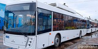 В Гродно прибыли 4 новых троллейбуса. Всего закуплено 11. Семь из них – с автономным ходом