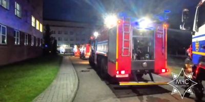 Ночью в Гродно горела больница. Спасать людей начали персонал и милиция, остальных эвакуировали бойцы МЧС
