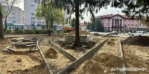 Как преображается сквер на улице Советских Пограничников в Гродно?