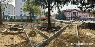 Как преображается сквер на улице Советских Пограничников в Гродно?