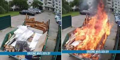 В Гродно мужчина поджег мусорный контейнер у детского сада: "Не понравился". Санкция статьи – до 10 лет лишения свободы