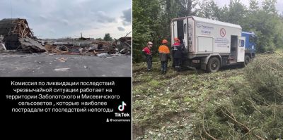 Сильный ветер в Вороновском районе натворил дел. Последствия ликвидируют в круглосуточном режиме