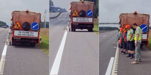 На М6 в Щучинском районе проходит эксперимент с дорожной разметкой