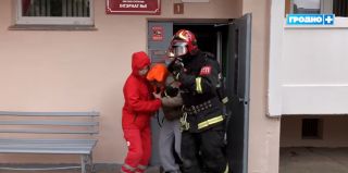 Как в Гродно спасатели МЧС ликвидировали два учебных происшествия