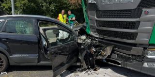 В Германии в фуру белоруса лоб в лоб врезался Volkswagen с девушкой за рулем