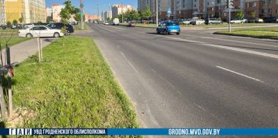 Гродно. Ольшанка. ДТП с участием мотоцикла
