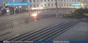 Эксклюзивные кадры ДТП на ул. Мостовой в Гродно, где погиб мотоциклист