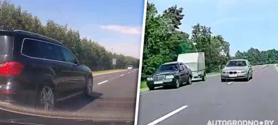 Превью фото к статье "Пришлось тормозить и смещаться к обочине": гродненцы делятся видео опасных обгонов на загородных трассах...