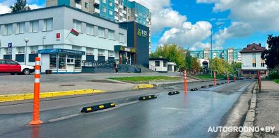 В Гродно во дворах на Лиможа изменили организацию движения. Водителям грузовиков нужно быть внимательными
