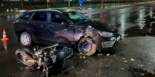 В Гродно произошло серьезное ДТП с участием 18-летнего мотоциклиста