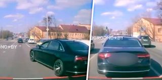 Водитель "скорой" остановился в полосе и сделал замечание водителю AUDI. Тот отреагировал – запись отправили в ГАИ