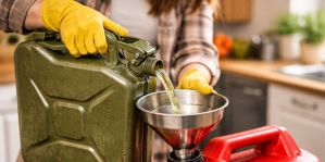 Женщина переливала бензин – пары вспыхнули. Все потушили без МЧС, но спасатели все равно приехали через день