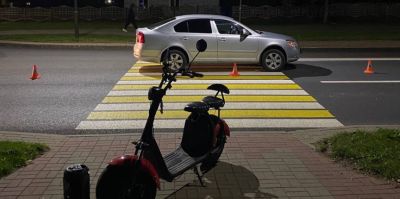 В Лиде двое столкнулись на переходе: один – за рулём авто, второй – на СПМ