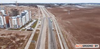 Видео с дрона: посмотрите до какого места уже продлен проспект Курловича в Гродно