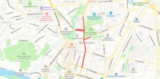 Движение по площади Тызенгауза перекрыли до утра воскресенья. На субботу закроют и ближайшие улицы. Схема