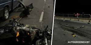 Появились подробности ДТП с мотоциклистом на Магистральной. Оказывается, он был с пассажиркой