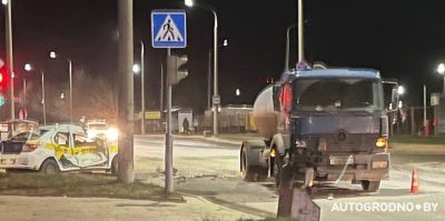 ДТП с участием такси на Девятовке в Гродно. В ГАИ рассказали подробности