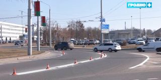 Дорожную разметку начали наносить в Гродно раньше обычного. В чем дело?