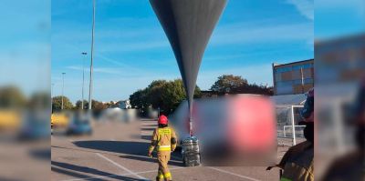 В Белостоке на стоянку приземлился аэростат с таинственным грузом – оказалось, сигареты из Беларуси