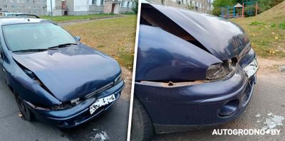 Кто ж так разбил припаркованную машину в Гродно? Фото