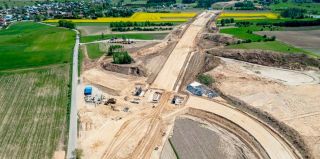 Поляки показали строительство дороги в сторону Беларуси с квадрокоптера