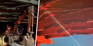 На трассе М6 в Минском районе поврежден путепровод: движение организовано в объезд