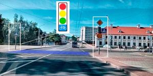 Впервые в Гродно: ГАИ ставит знаки для велосипедистов на переходах, где можно будет не спешиваться