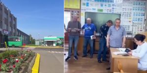 В Гродно врачи приехали в "Автобусный парк". Там прошла водительская комиссия 