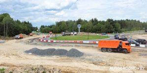 Работы на объездной в Гродно набирают обороты. Уже видны очертания нового кольца