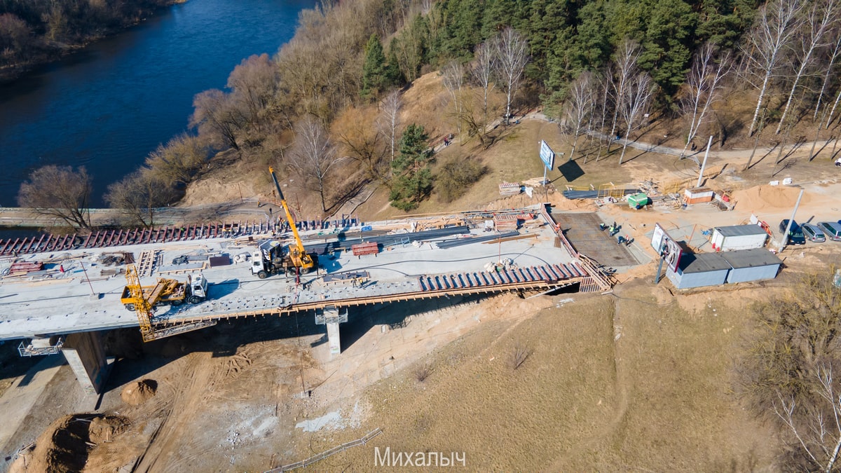 Реконструкция Нового моста в Гродно месяц до октрытия 2023