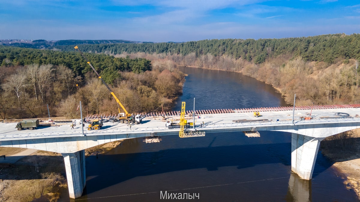 Реконструкция Нового моста в Гродно месяц до октрытия 2023
