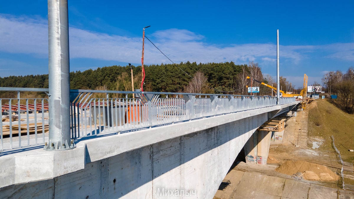 Реконструкция Нового моста в Гродно месяц до октрытия 2023