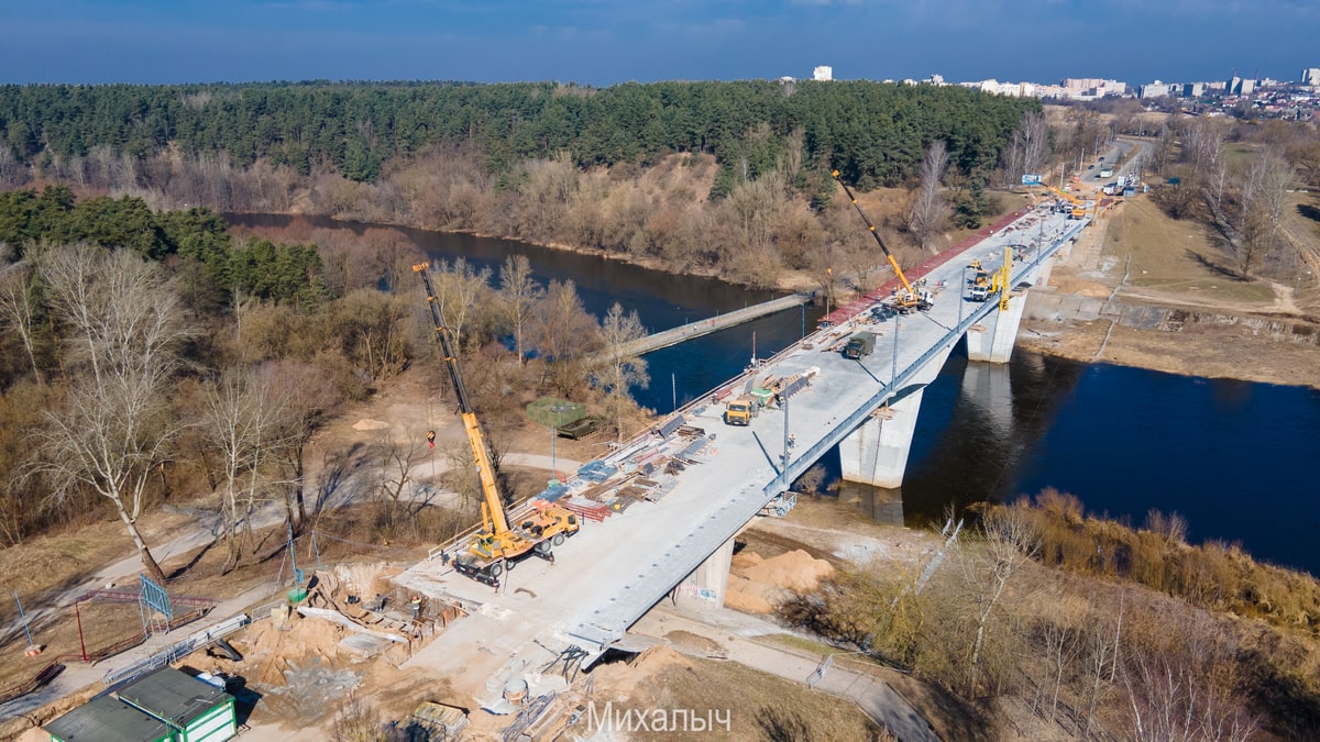 Реконструкция Нового моста в Гродно месяц до октрытия 2023