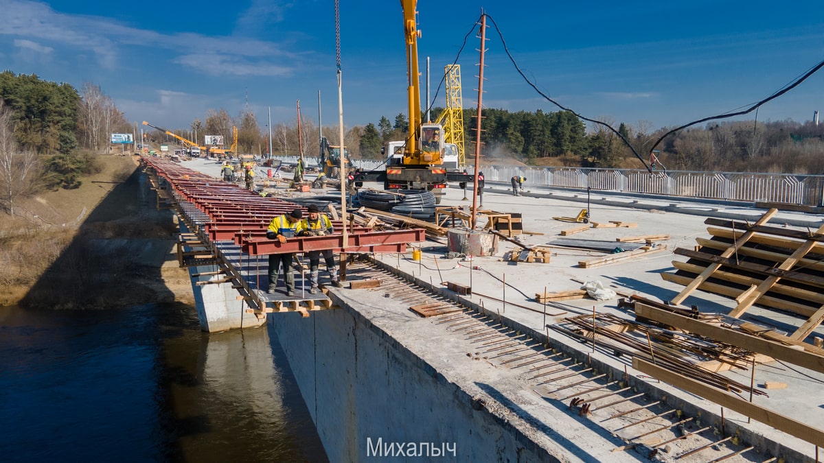 Реконструкция Нового моста в Гродно месяц до октрытия 2023